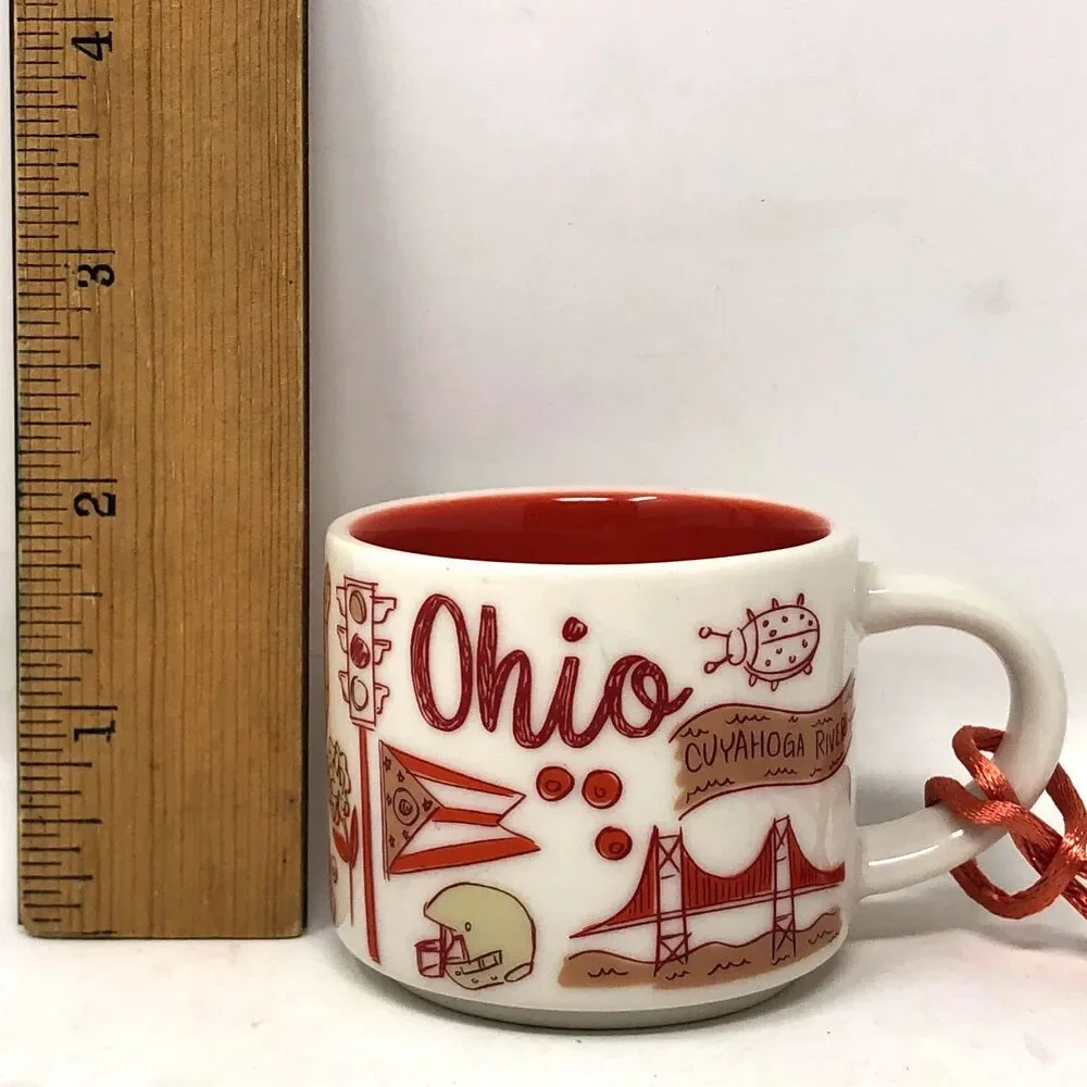 Starbucks OHIO Been There Series Mini Mug Ornament 2023 2 Fl Oz Collectible
